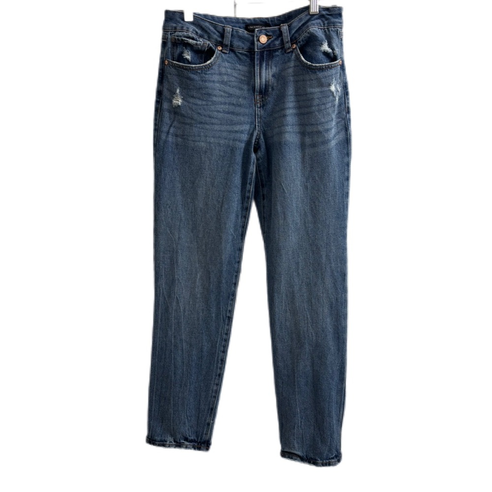 Sincerely Jules Distressed Blue Cropped Jeans